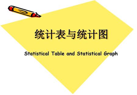 Statistical Table and Statistical Graph
